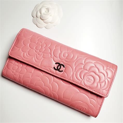 chanel pink camellia wallet|Chanel camellia wallet price.